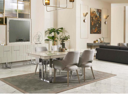 Gruppe Essecke Esszimmer Essgruppe Esszimmermöbel Set 9tlg Holz Beige